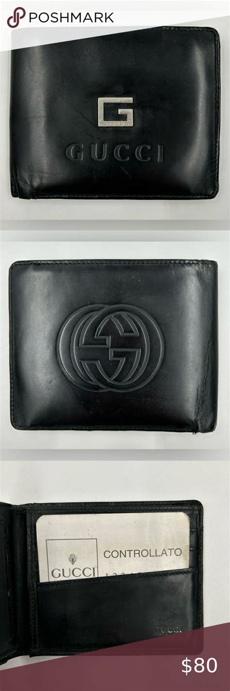 vintage gucci wallet men|pre owned gucci wallet.